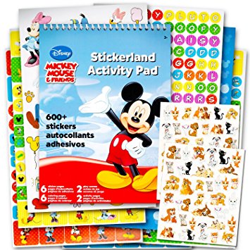 Disney Mickey Mouse and Minnie Mouse Stickers Party Favor Pack (624 Stickers Featuring Mickey Mouse, Minnie Mouse, Donald Duck, Daisy Duck, Goofy and More!)