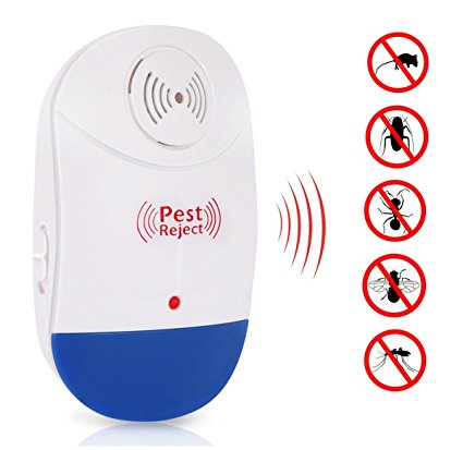 Everteco Ultrasonic Pest Repeller, Electronic Plug In Insect Repellent, Indoor Pest Control with Night Light for Cockroach, Rodents, Flies, Roaches, Ants, Spiders, Fleas, Mice (Upgrade Version)
