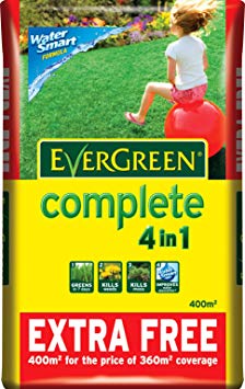 Scotts Miracle-Gro EverGreen Complete 360 sq m + 10% Extra Free Lawn Food, Weed and Moss Killer Bag