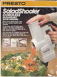 Cordless SaladShooter Rechargeable Slicer Shredder Salad Shooter