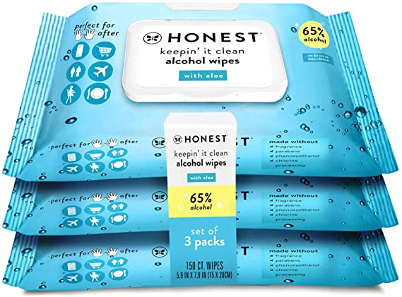 The Honest Company"Keepin' It Clean" Alcohol Wipes, 150 Count