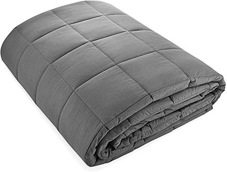 Weighted Blanket For Adults and Kids - Premium Material 100% Cotton - Autism Sensory Heavy Weight Blanket for Sleep, Reduces Anxiety, Insomnia (Child Size - 100cm x155cm - 3.5kg (7.5lb)
