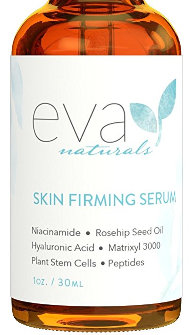 Eva Naturals Skin Firming Serum (1oz) - Day or Night Serum Instantly Firms Loose Skin and Refines Wrinkles - With Plant-Derived Amino Acids, Hyaluronic Acid, Peptides and Niacinamide - Premium Quality