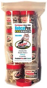 Predator Pee Bobcat Pee Shots - Territorial Marking Scent - Creates Illusion That Bobcat is Nearby - 8 Pack