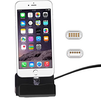iPhone 7 Dock,Dreamvasion Lightning Magnetic Charger Dock Station Lightning Charging Cradle [Fast Charging] for Apple iPhone 7 / 7 Plus / SE / 6 / 6S Plus / 5 / 5S / iPod Touch 5