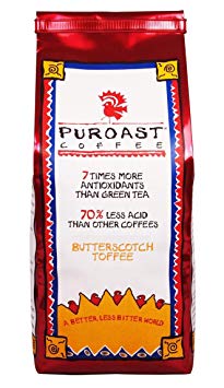 Puroast Coffee Whole Bean Coffee, Butterscotch Toffee, 12 Ounce