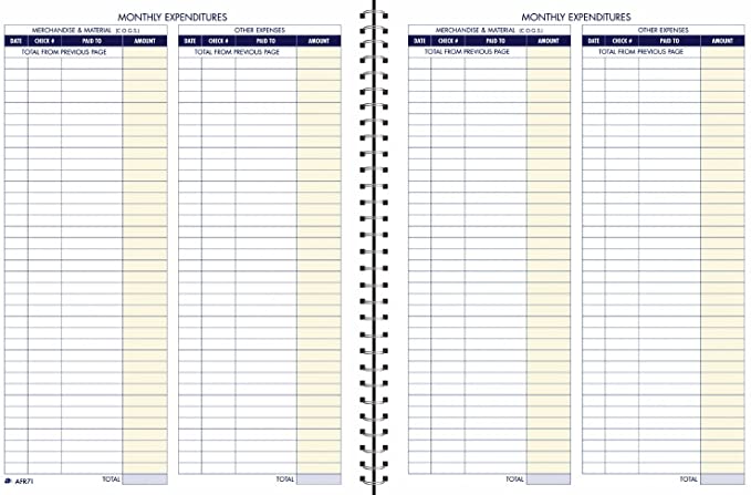 Adams Bookkeeping Record Book, Monthly Format, 8.5 x 11 Inches, White (AFR71)