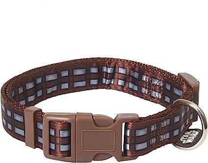 Star Wars Chewbacca Dog Collar, Small | Officially Licensed Brown Chewbacca Star Wars Dog Collar | Dog Collar for Small Dogs with D-Ring, Cute Dog Apparel & Accessories for Pets