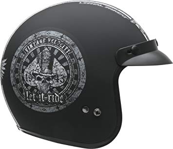 Vega Helmets Unisex-Adult Open Face Motorcycle Helmet (Let it ride Graphic, X-Large)