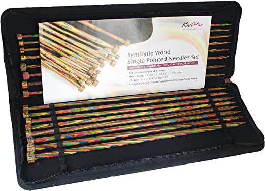 KnitPro 30 cm Symfonie Single Pointed Needle Set , Multi-Color