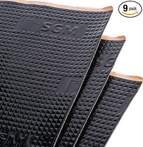 Black 80mil 36 sqft Car Sound Deadening Mat, Automotive Sound Deadener, Self Adhesive Butyl Car Sound Deadening Material, Audio Noise Insulation and Dampening Sheets
