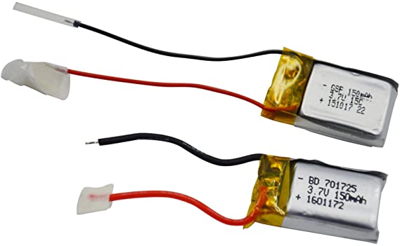 Blomiky 2-Pack 3.7 Volt - 150mAh Li-Poly Pack for S yma S107 / S107G Helicopter S107G Battery 2