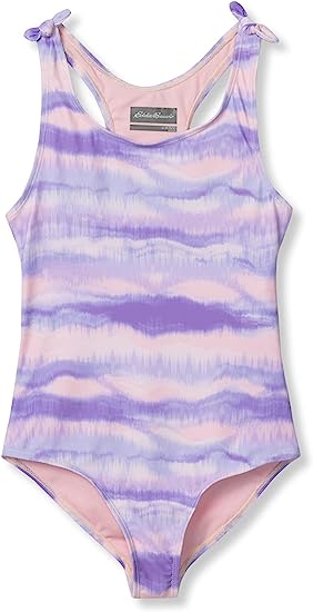 Eddie Bauer Girls' One-Piece Swimsuit - UPF 50  Quick Dry One-Piece Bathing Suit for Girls (S-XL)