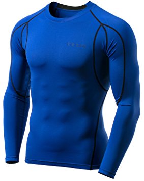 Tesla Men's Long Sleeve T-Shirt Baselayer Cool Dry Compression Top MUD11/R11/R01