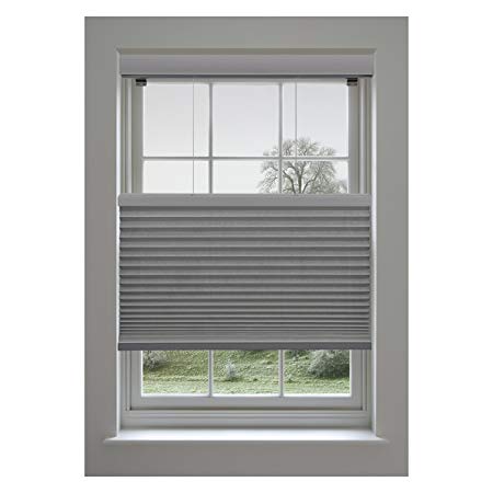 Linen Avenue Custom Cordless 27 1/4 W x 42 to 48 H Platinum Top Down Bottom Up (TDBU) Light FIltering Cellular Shade