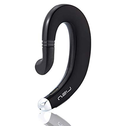 Ear-Hook Bluetooth Headphones,Wireless Non Ear Plug Single Ear Bluetooth Headsets with Mic,Painless Wearing Bluetooth Earpiece 8-10 Hrs Playtime for Cell Phone(Black)