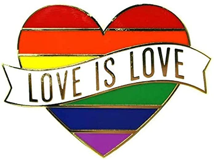 Vesiggio Gay Pride Pins - LGBTQ Rainbow Flag & Cape - Love is Love - Enamel Pin Decoration - Perfect for Pride Festivals