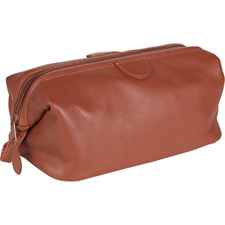 Royce Deluxe Toiletry Bag - Leather - Tan