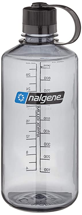 Nalgene Translucent Narrow Mouth Bottle with Gray Lid