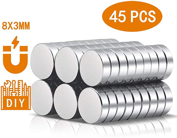 45PCS Refrigerator Magnets Fridge Magnet - Premium Brushed Nickel Round Magnets for Fridge,Office Magnet by A AULIFE