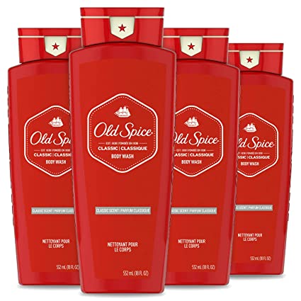 Old Spice Body Wash for Men, Classic Scent, 18 Fl Oz (Pack of 4)