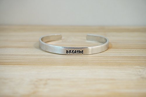 Breathe Hand Stamped Cuff Bracelet