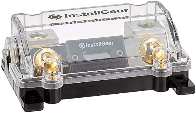 InstallGear 0/2/4 Gauge AWG In-Line ANL Fuse Holder with 300 Amp Fuse