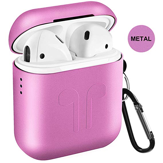 Metal Airpods Case 2019 Newest Full Protective Skin Cover Accessories Kits Compatible Airpods 1&2 Charging Case[Not for Wireless Charging Case]