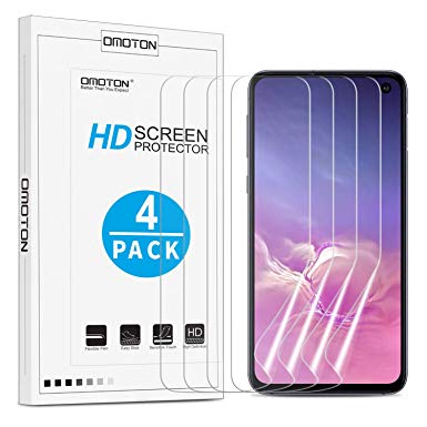 OMOTON Screen Protector Designed for Samsung Galaxy S10e [5.8 inch]- Flexible TPU Film for Samsung Galaxy S10e 2019 Released [4 Pack]