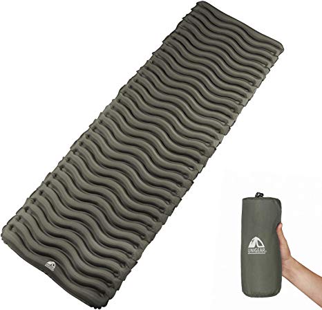 Unigear Ultralight Inflatable Sleeping Pad, Compact Air Camping Mat for Backpacking, Hiking and Traveling