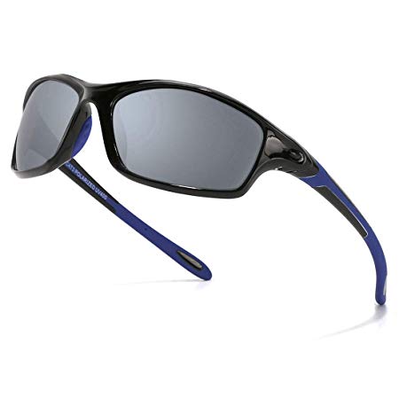 modesoda Polarized Sports Sunglasses for Men Women Sports Sun Glasses Baseball Fishing Cycling Sunglasses with TR90 Unbreakable Frame
