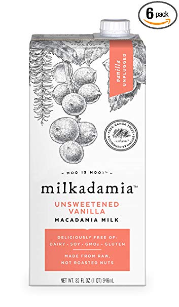 Milkadamia, Macadamia Milk Unsweetened Vanilla, 32 Fl Oz