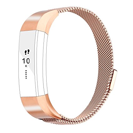 Fitbit Alta HR Band And Alta Band, Vancle Adjustable Fitbit Alta Accessories Replacement bands Metal Wristband Band Strap with Magnetic Closure Clasp for Fitbit Alta HR 2017/ Fitbit Alta 2016