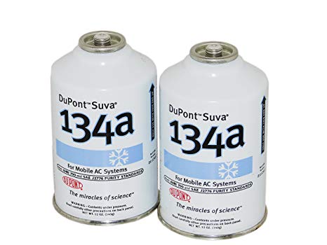 2 Cans R-134a DuPont Suva A/C Automotive Refrigerant/Freon R134a (12oz Cans)