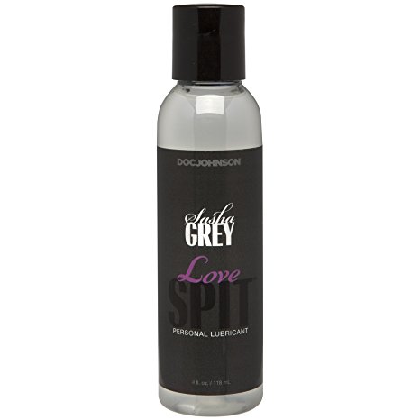 Doc Johnson Sasha Grey - Love Spit - Water-Based Lubricant - Looks and Feels Like Spit - Feels Like Natural Lubrication - 4 fl. oz. (118 ml)