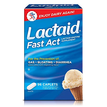Lactaid Fast Act Lactase Enzyme Supplement, 96 ct.