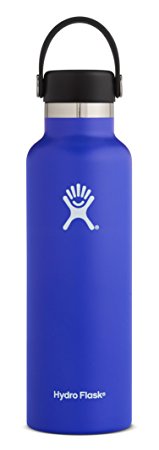 Hydro Flask Double Wall Vacuum Insulated Stainless Steel Leak Proof Sports Water Bottle, Standard Mouth with BPA Free Flex Cap