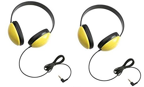 Califone 2800-YL Listening First Headphones in Yellow (Set of 2)
