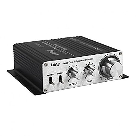 Lepy LP-2051 Hi-Fi Audio Amplifier Stereo Power Amplifier Car Amplifier Black 2 x 50W