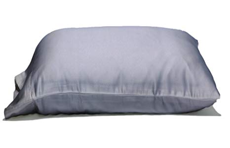 Gravity Sleep Oversize Pillow Case by Fits Even The Fluffiest Pillows including The Pancake Pillow. Sleeve Style. Extra Tall Pillowcase. 100% Cotton. 300 Thread Count (2- Pack King 22Wx40L, Gray)