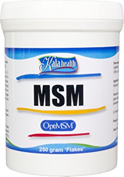 Kala Health - OptiMSM® (Methylsulfonylmethane) MSM Powder Coarse Flakes (Crystals) 250g, pure MSM Supplement, produced in the United States of America.