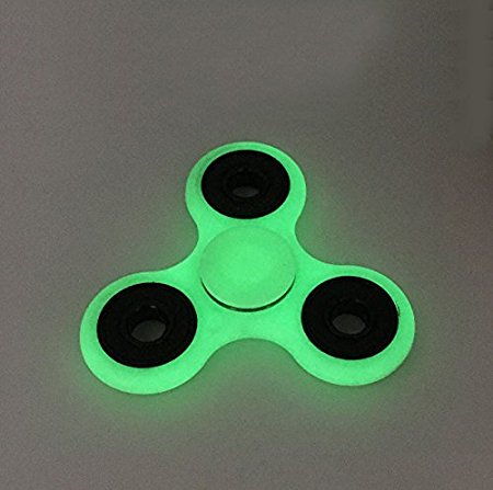 EPABO / 3D Spinner Fidget EDC Tri-Spinner Toy ADHD Focus Toys High Speed 2-3 Min Spins Precision Hand Spinner Fidgets for Kids & Adults - Best Stress Reducer Relieves ADHD Anxiety and Boredom / Killing Time ( Fluorescence )