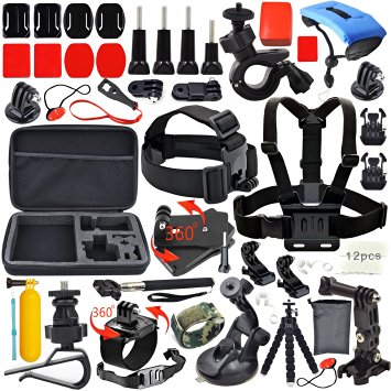 Erligpowht Outdoor Sports Accessories Kit for GoPro Cameras Hero 4 3  3 2 1 sj4000 sj5000