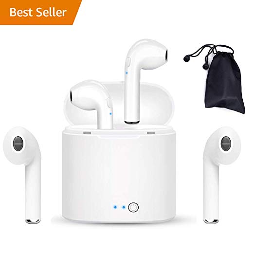 Bluetooth 4.2   EDR Stereo Headset Wireless Earphone Charging Box Mini in-Ear Headphones Mic Compatible with Samsung S7 S8 Android and iOS Smart Phone