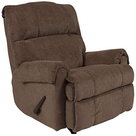 Flash Furniture Contemporary Kelly Bark Super Soft Microfiber Rocker Recliner