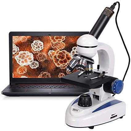 ZENY Biological Compound Microscope with USB Digital Camera 40X-1000X Magnification for Biological Students Beginner