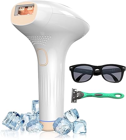 Ice Cooling Hair Removal Device for Women and Men, At Home Use Hair Epilator Machine for Face, Arm, Leg, Bikini Line Whole Body