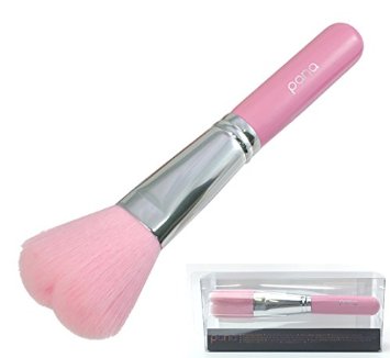 Pana Super Soft Premium Quality Heart Sharp With Pink Wood Handle Powder & Cheek Brush Perfect For Natural Makeup Face Look. Art Of Beauty.