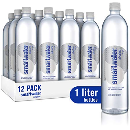 smartwater Alkaline 9 ph, 1 Liter Bottles, 12 Pack