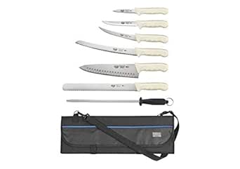 Winco KWP-KIT1, 7-Piece Stal Cutlery Set with Storage Bag, NSF, Knife Set, Kitchen Knives